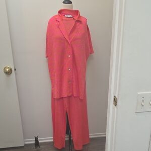 Zara Bright Pink Collared Shirt